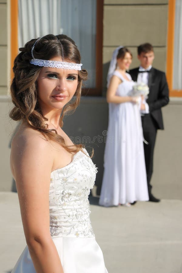 Girl in a wedding dress stock image. Image of girl, belgrade 36274853