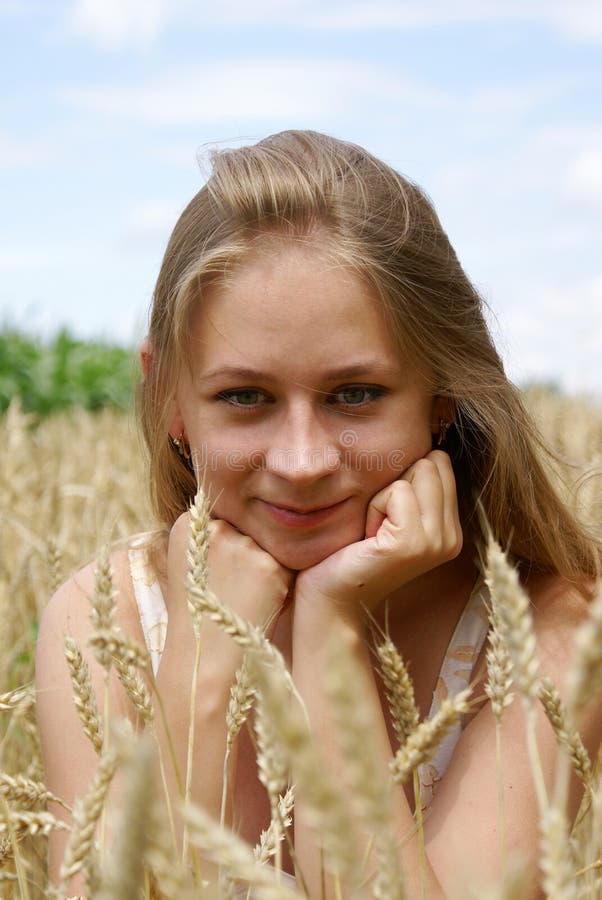 The girl in wheat