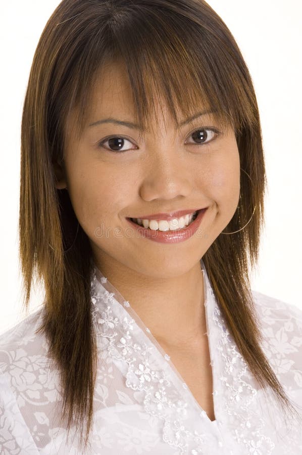 Girl In White 2 stock photos