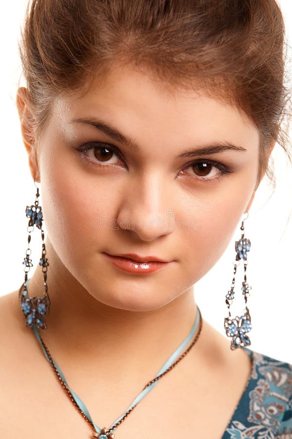 Girl on white background stock photo. Image of females 3956350