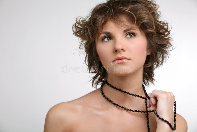 Girl on white background. stock image. Image of classy 5711025