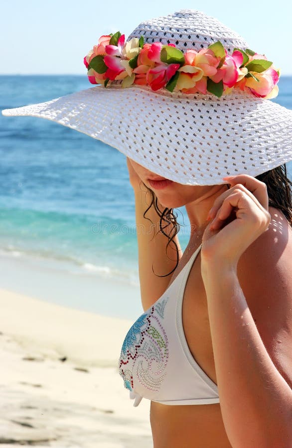 Girl in white hat