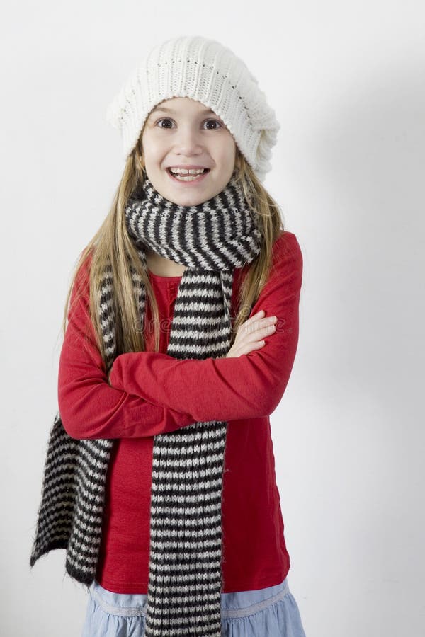 Girl in winter clothes stock image. Image of expression 11696569