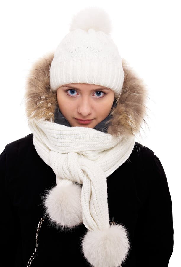 Girl in winter clothes stock photo. Image of isolated 4352188