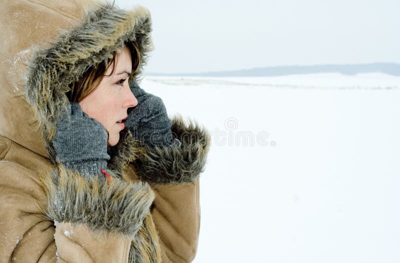 Girl in winter coat