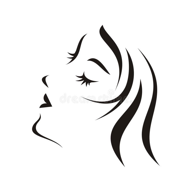Girl Woman Face Vector Illustration for Beauty Spa Logo, Salon, Beauty