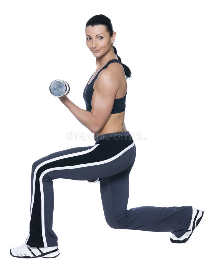 Girl is Working Out with Dumbbells Stock Photo Image of healthcare