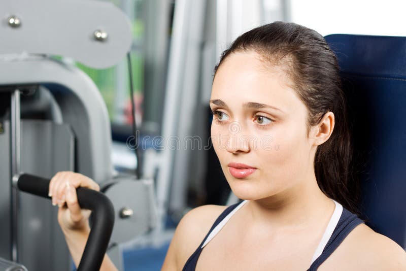 Girl Working Out in the Gym Stock Photo Image of exercise,