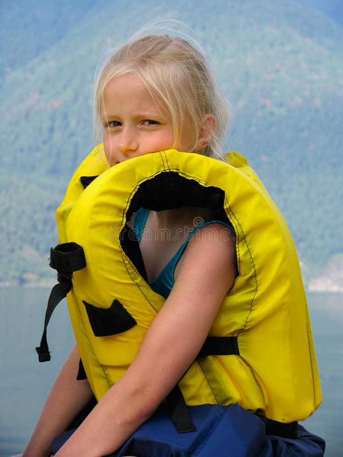 Girl in the yellow air-jacket