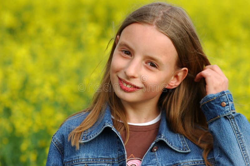 Girl in yellow flowers