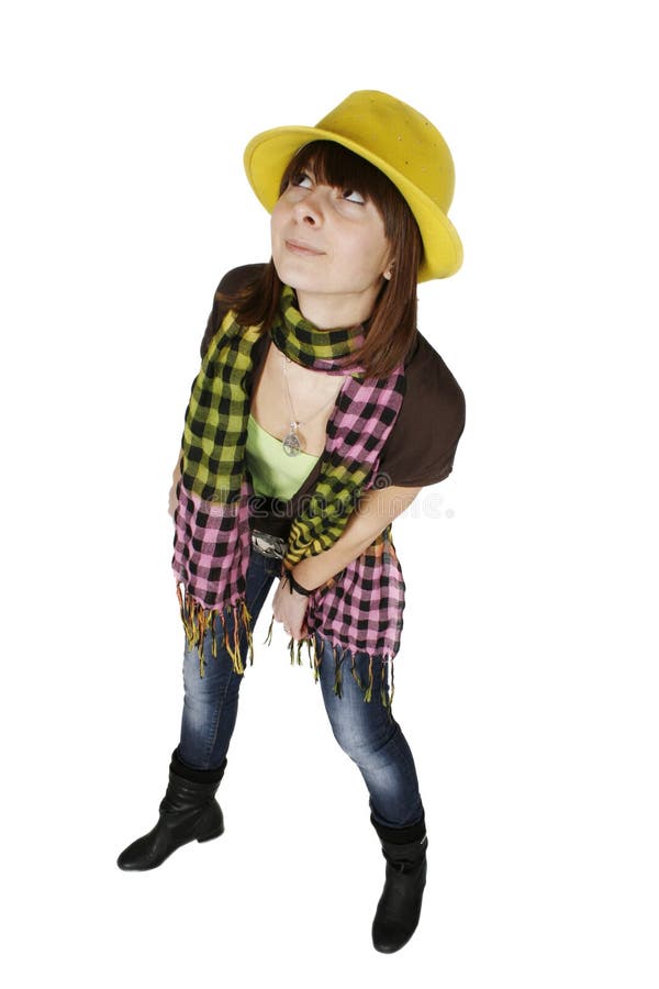 Girl in yellow hat