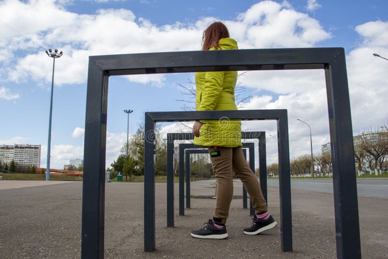 The Girl in the Yellow Jacket Stock Photo Image of female, model