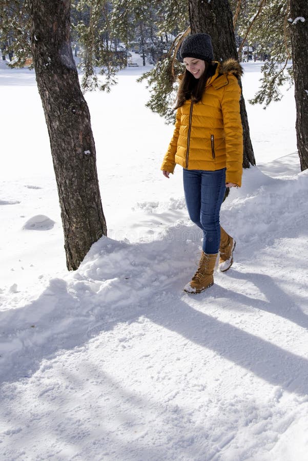 Girl in yellow jacket stock photo. Image of person, beautiful 139390646