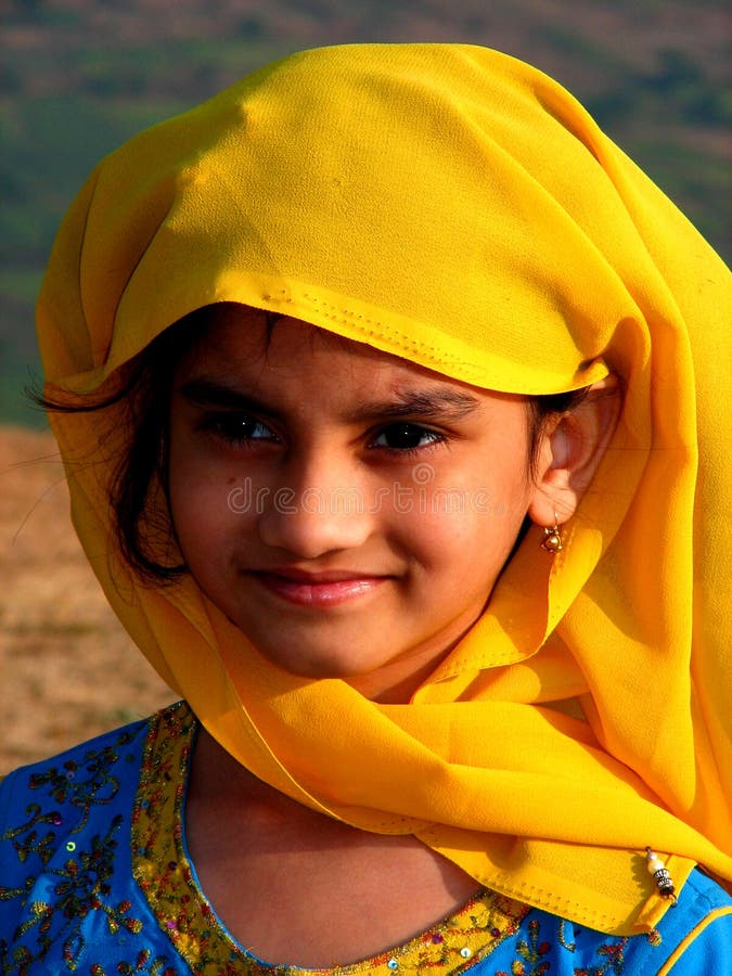 Girl with a yellow scarf