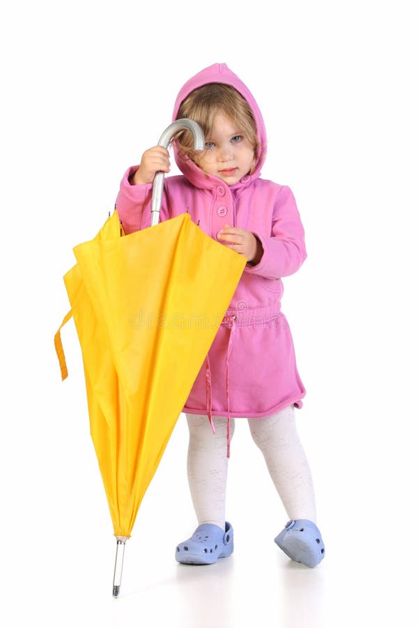 Girl with yellow umbrella