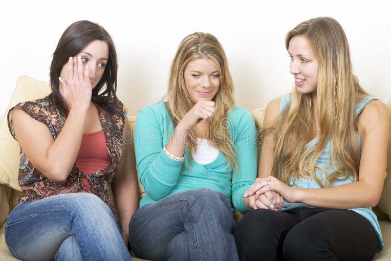 Girlfriends Crying and Laughing Stock Photo Image of emotion