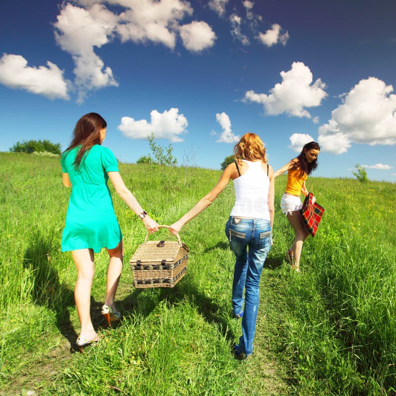 Girlfriends on picnic