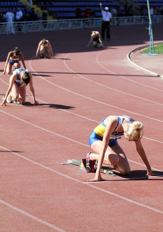 Girls On The 400 Meters Race Editorial Stock Photo Image 24741108
