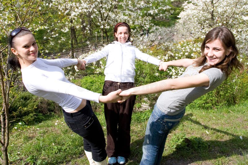 Girls stock photo. Image of bonding, holding, happy, portrait 4982718