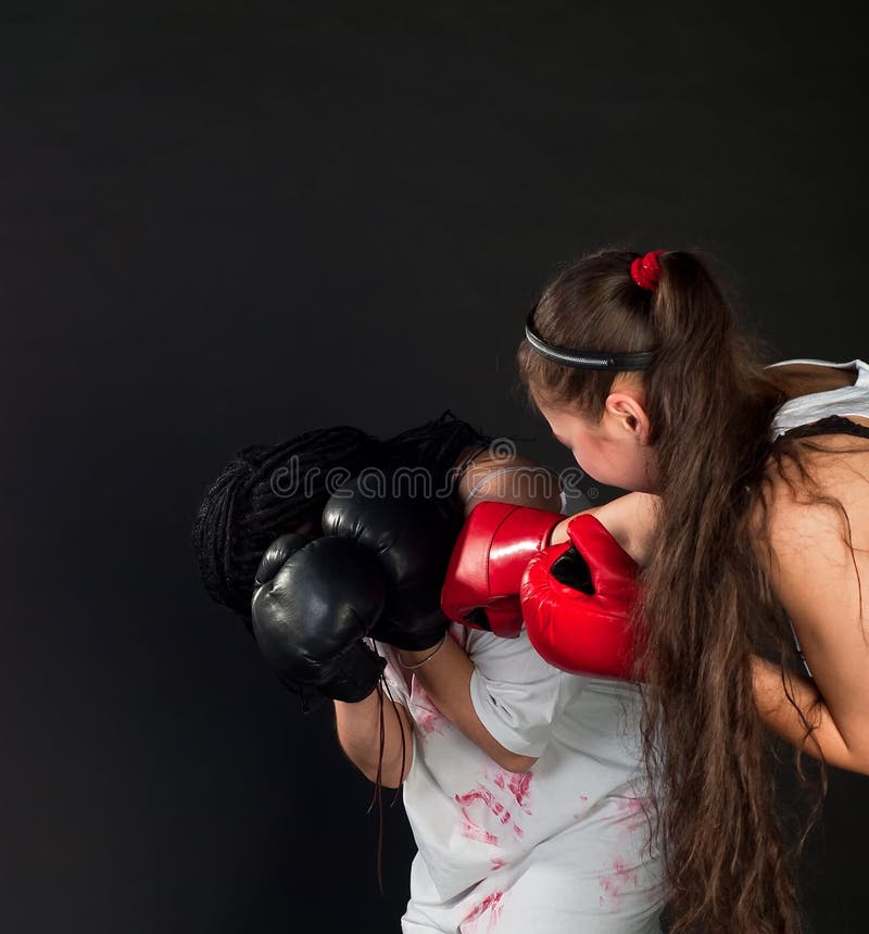 Girls boxing stock photo. Image of kick, ethnicity, beauty 18806950
