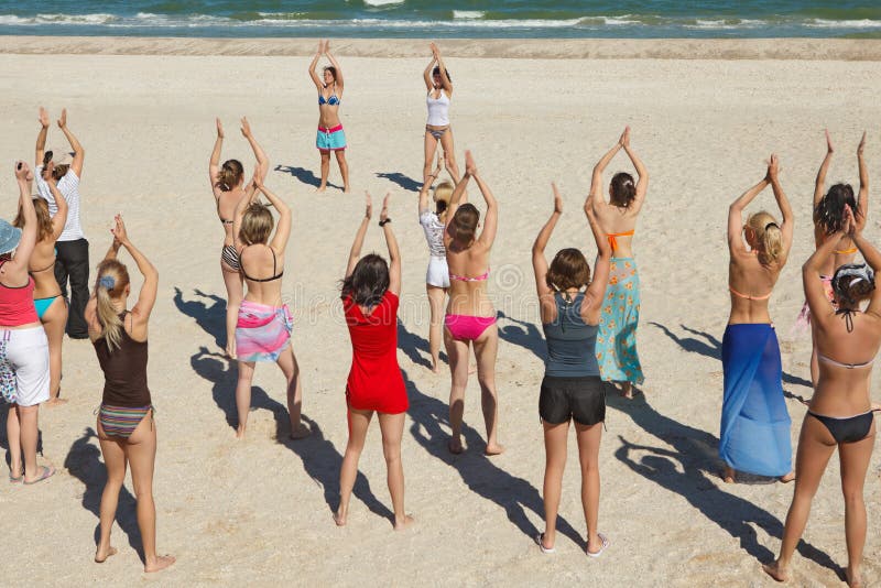 Girls Dancing At The Beach Royalty Free Stock Photos Image 25228298