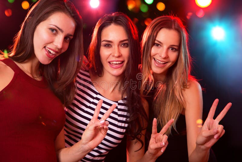 Girls Fun Posing At A Party Stock Image Image Of Crowd Holidays