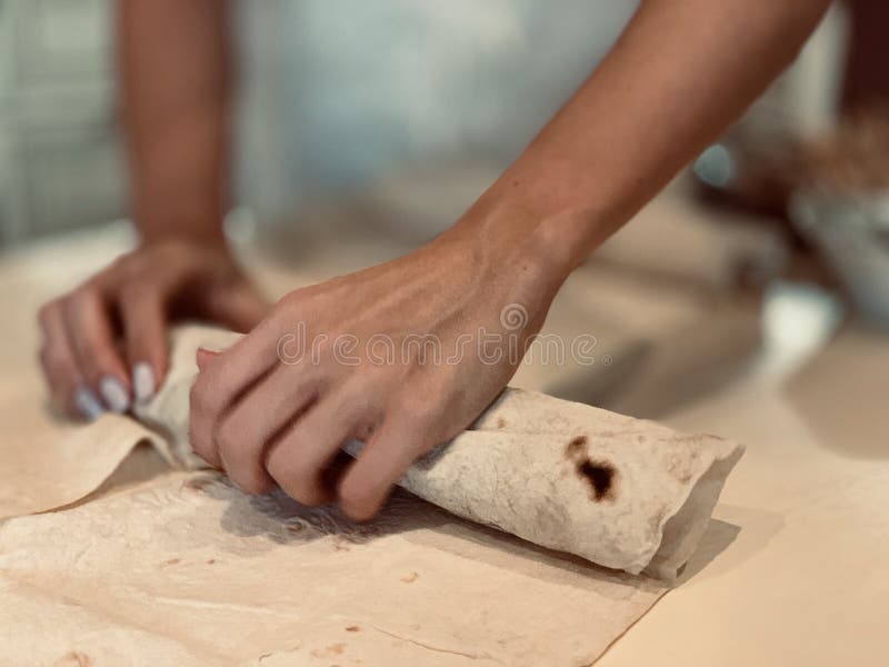 Homemade Shawarma in Pita Bread Stock Image homemade Nude Pic Hq Homemade Shawarma in Pita Bread Stock Image