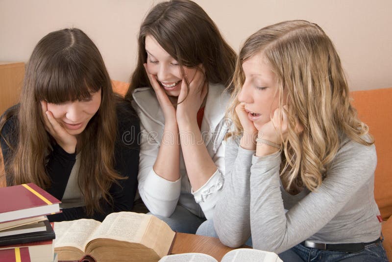 Girls Looking At Books