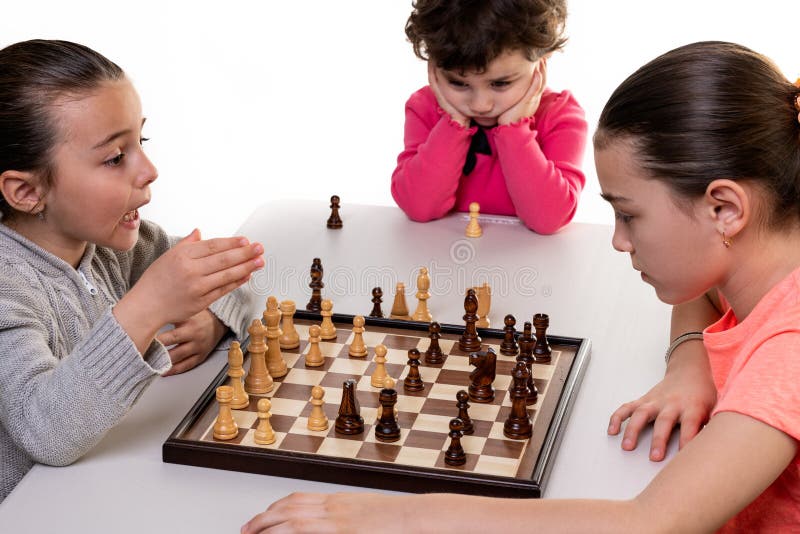 Girl and boy playing chess at home. - a Royalty Free Stock Photo from  Photocase