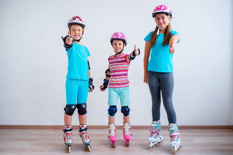 Girls on roller skates stock image. Image of skater 107295087