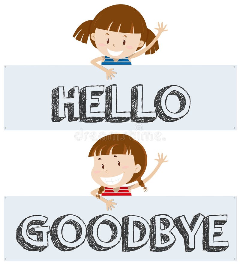 Hello Goodbye Stock Illustrations 1 354 Hello Goodbye Stock Illustrations Vectors Clipart Dreamstime