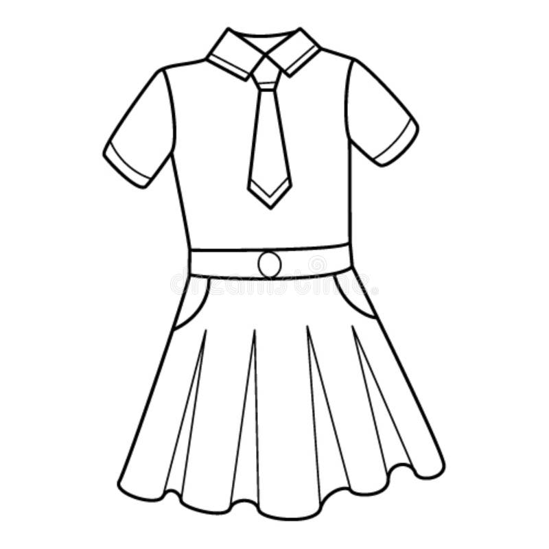 Girls School Uniform Tie Stock Illustrations – 67 Girls School Uniform ...