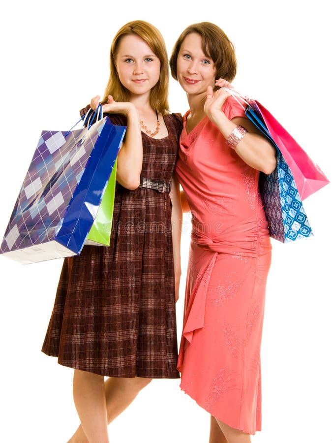 Girls with shopping