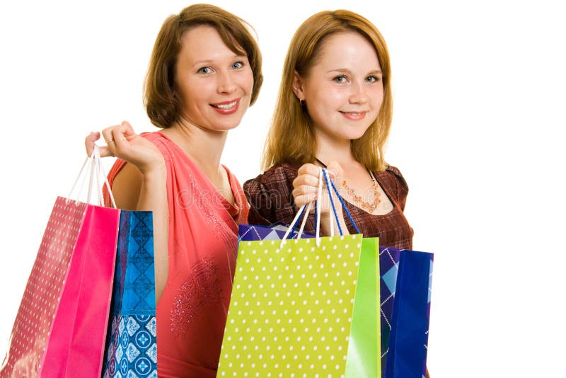 Girls with shopping