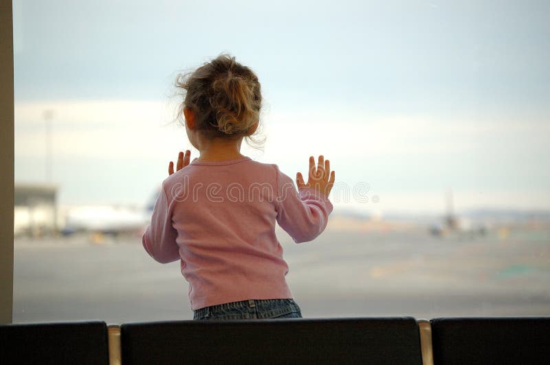 Girls  waiting at airport