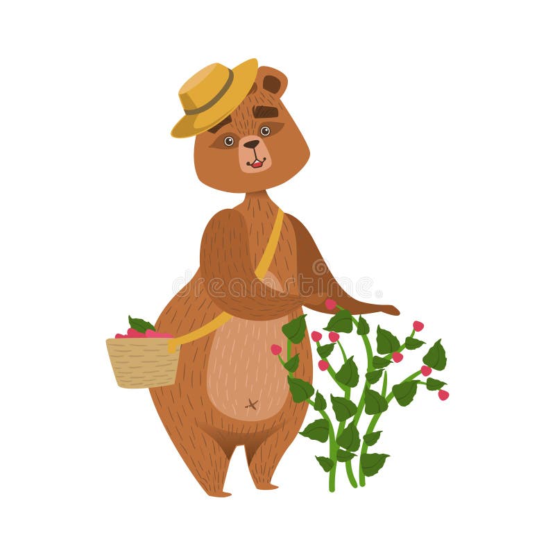 https://thumbs.dreamstime.com/b/girly-cartoon-brown-bear-character-wearing-straw-hat-collecting-raspberries-bush-wicker-basket-illustration-80260864.jpg