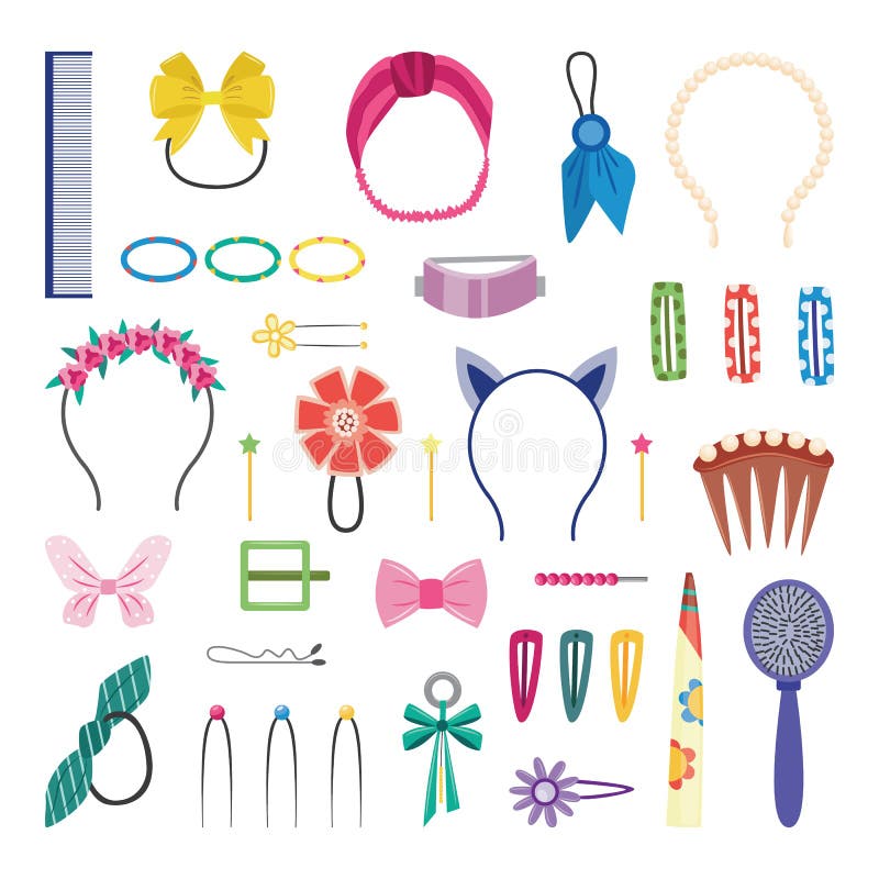 Girly Hair Accessories, Isolated Set of Cute Hairstyle Decorations Stock Vector - Illustration of clip, fashion: 185993438 Girly Hair Accessories, Isolated Set of Cute Hairstyle Decorations Stock Vector - Illustration of clip, fashion: 185993438