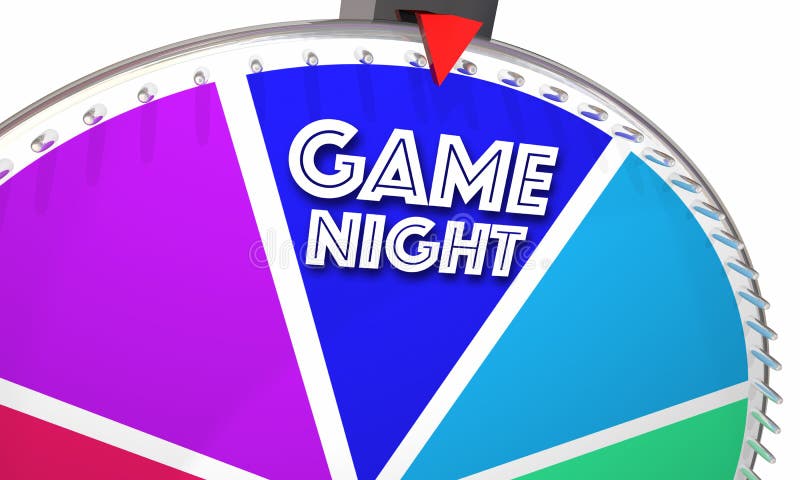 Giro de la rueda de la demostración de la noche del juego ilustración del vector Giro de la rueda de la demostración de la noche del juego ilustración del vector