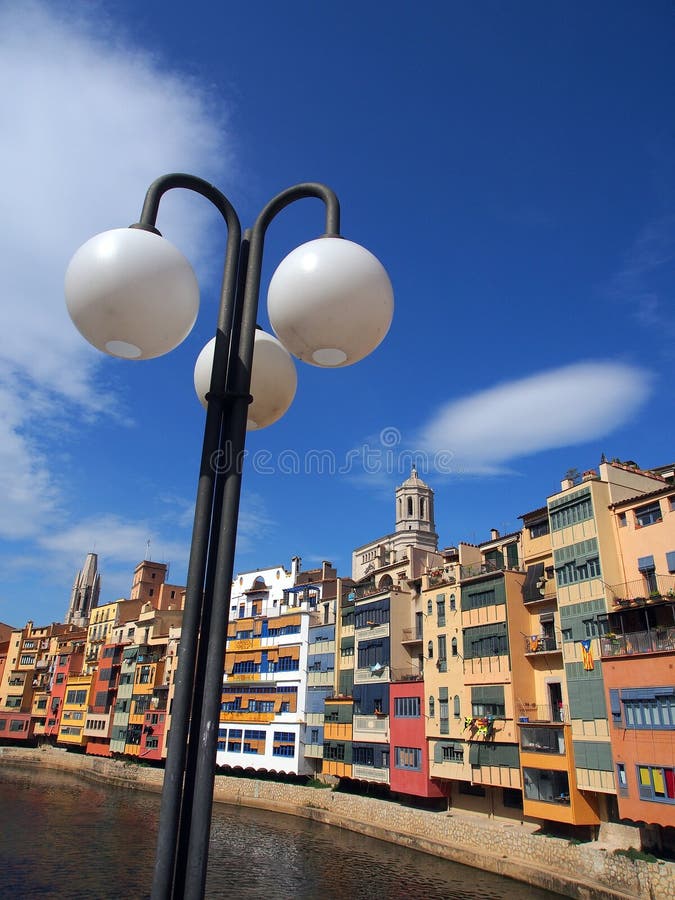 Colourful Apartments, Girona, Spain Stock Image Image of girona