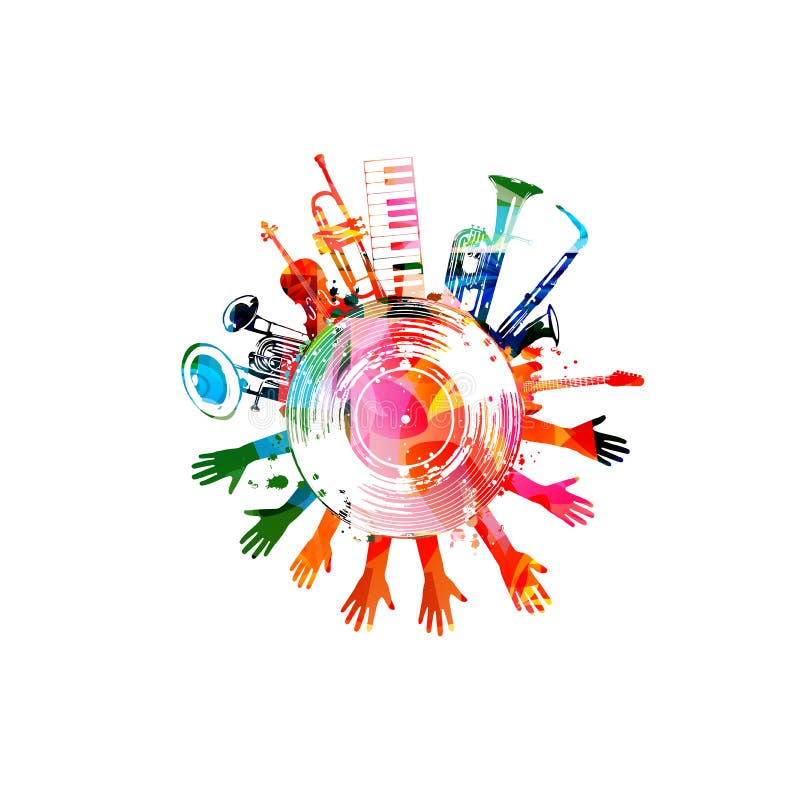 Colorful Music Concert Poster Hands Stock Illustrations – 188