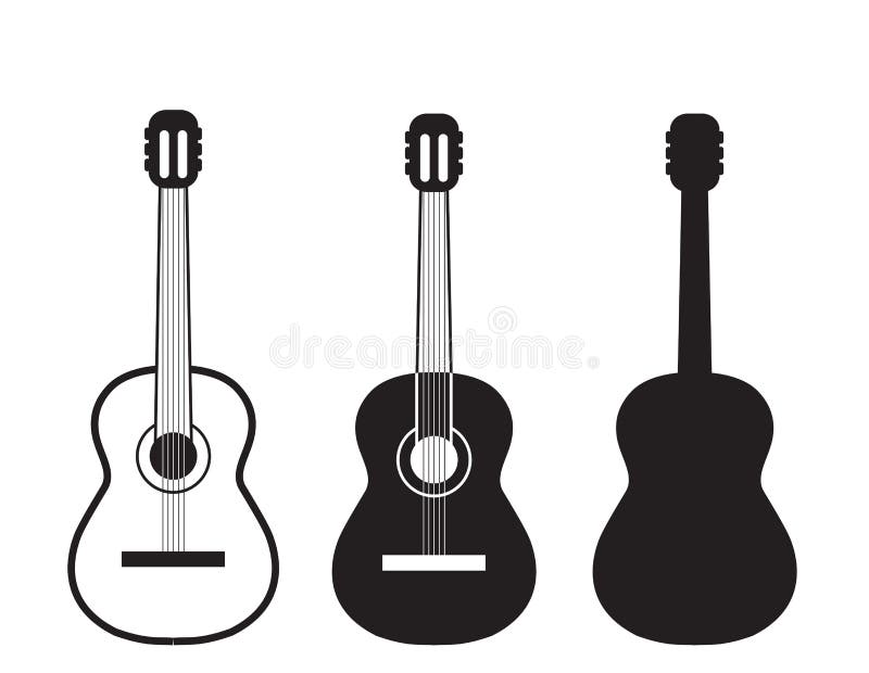 Gitarren Logo Vektor Abbildung Illustration Von Towierung