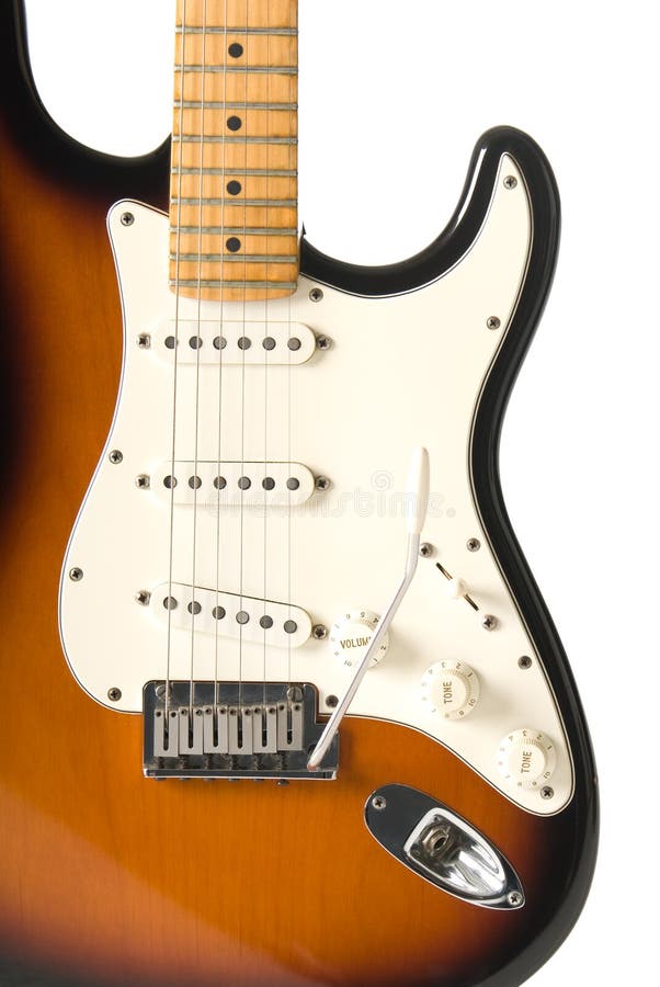 Gitarrenkarosserie getrennt lizenzfreie stockfotos