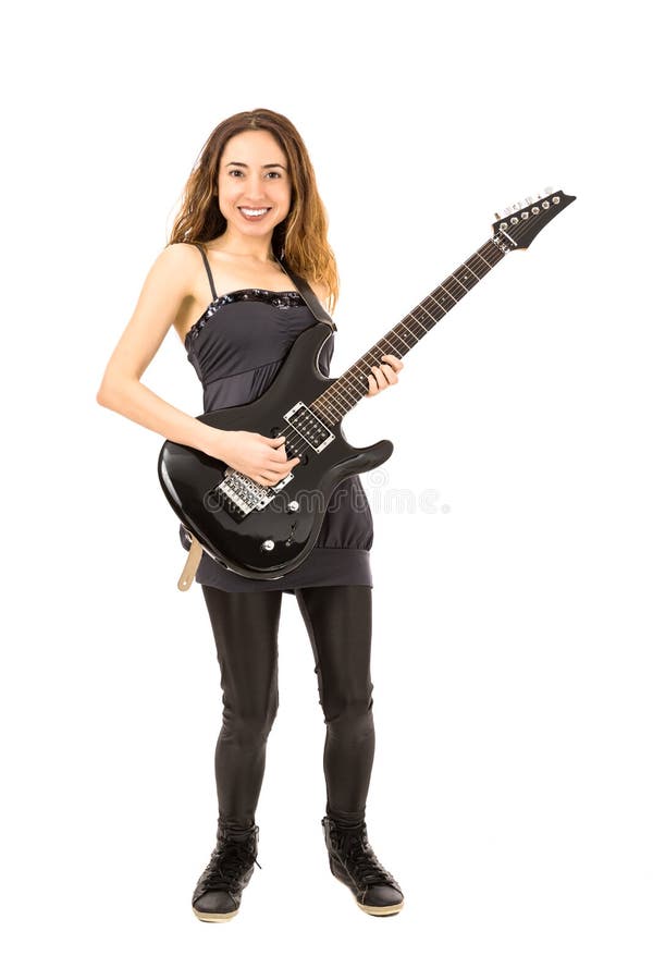 Gitarzysta dziewczyna fotografia stock Gitarzysta dziewczyna fotografia stock