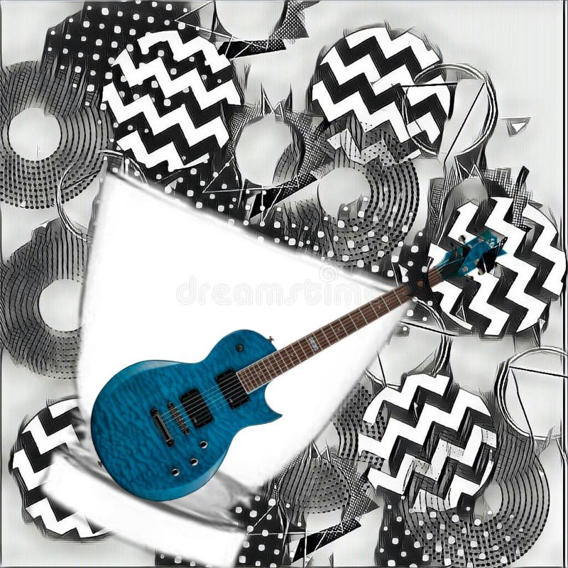 Gitar海报说明了，Gitar墙纸，说明 皇族释放例证