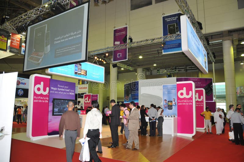 DU Communication Pavilion in GITEX Technology Week 2009, Asia's biggest Shopper & Consumer Electronics Exhibition in Dubai, UAE. DU Communication Pavilion in GITEX Technology Week 2009, Asia's biggest Shopper & Consumer Electronics Exhibition in Dubai, UAE