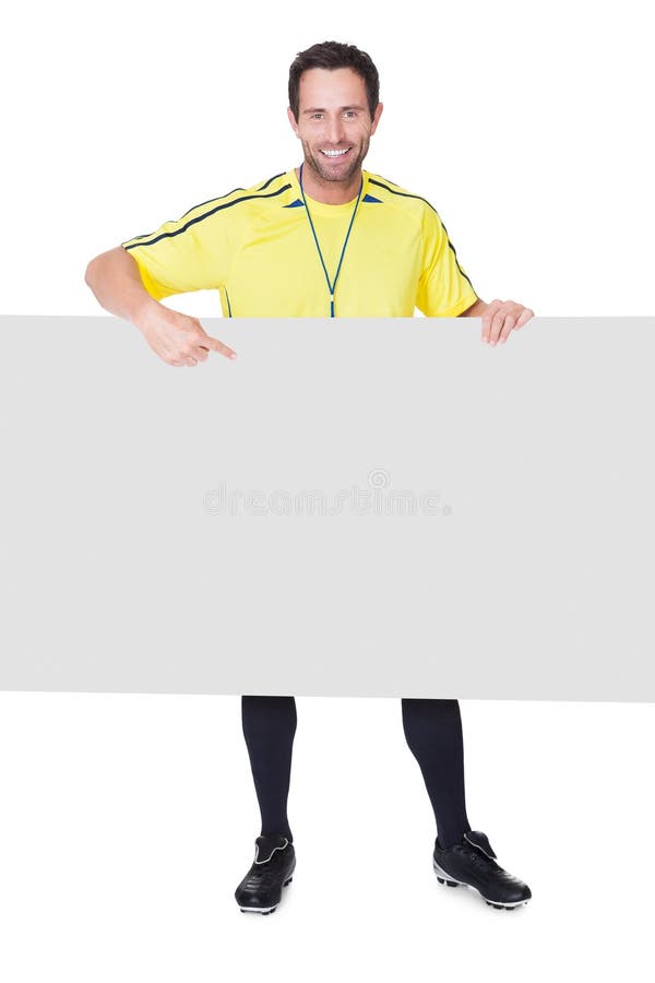 Fischio Di Un Arbitro Di Calcio O Di Calcio Sul Bordo Nero Immagine