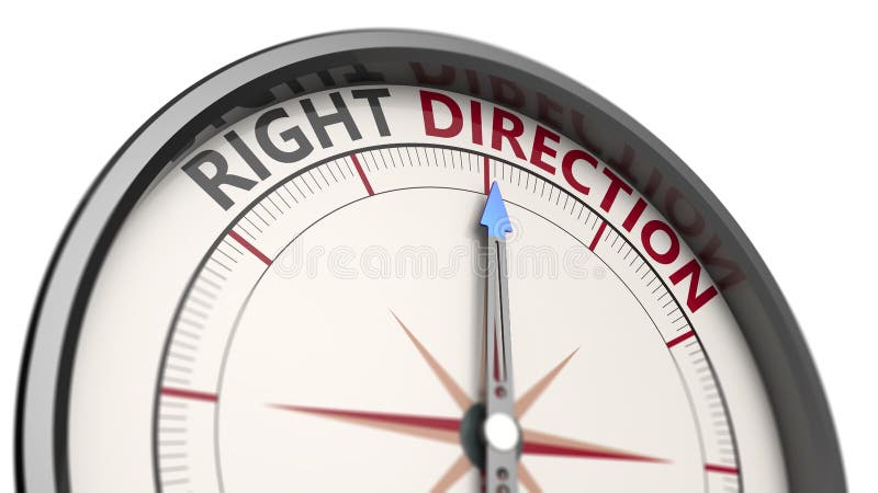 Compass pointing in the right direction. Compass pointing in the right direction