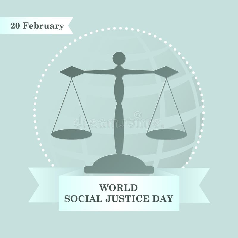 Giustizia sociale Day, scale dell'avvocato del mondo e nastro o logo di servizio di legge, emblema, segno di avvocato royalty illustrazione gratis Giustizia sociale Day, scale dell'avvocato del mondo e nastro o logo di servizio di legge, emblema, segno di avvocato royalty illustrazione gratis
