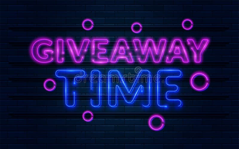 giveaway Neon Sign Vector, элемент дизайна, световой баннер, рекламный щит, ночной неон, приключение Иллюстрация вектора иллюстрация вектора giveaway Neon Sign Vector, элемент дизайна, световой баннер, рекламный щит, ночной неон, приключение Иллюстрация вектора иллюстрация вектора