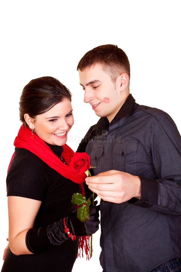 Giving her flower stock photo. Image of holiday, romantic 12883758